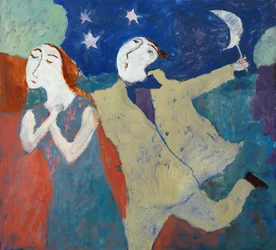 Mond an einem Stock, 2004